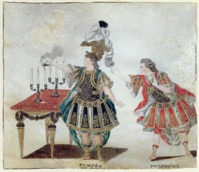 Pompey en Perpenna in de tragedie Sertorius door Corneille, ca. 1780